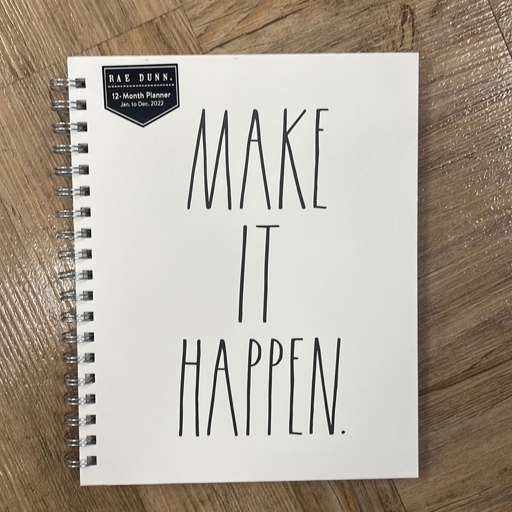 Rae Dunn MAKE IT HAPPEN 12 Month Planner Jan 2022-Dec 2022